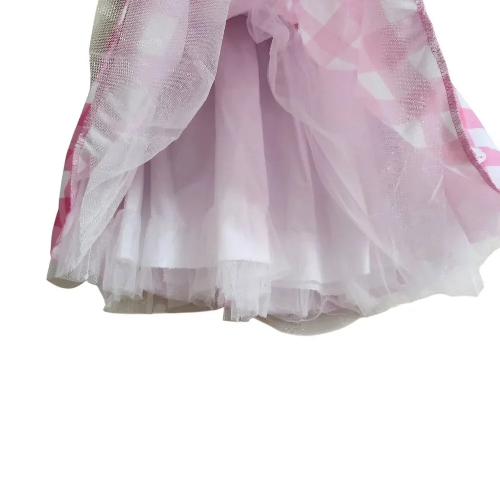 Barbie Movie Girls Pink Gingham TuTu Kit‎ Halloween Costume Size L/XL-NWT
